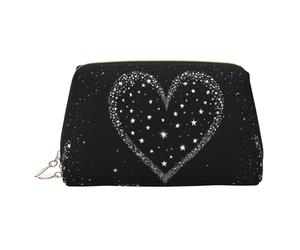 EZDLOWVBA Shooting Star - Trousse da viaggio da donna con stampa a forma di cuore e cerniera, borsa per il trucco in pelle leggera, Oro, Taglia unica