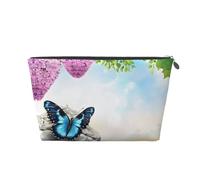 EZDLOWVBA Trousse da viaggio con stampa a farfalla Zen, borsa per trucchi da viaggio, organizer per il trucco, impermeabile, per donne e ragazze, Argento, Taglia unica, Beauty Case