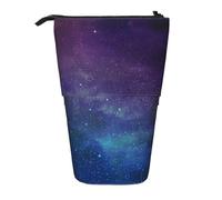 EZDLOWVBA Universo con stelle e galassia stampa interstellare borsa cancelleria per ragazzi e ragazze, supporto portamatite con cerniera, custodia telescopica, studenti e ufficio scuola media