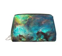 EZDLOWVBA Universo Galaxy Space Print Donne Viaggio Cosmetici Borsa Organizzatore Cerniera Trucco Borse Pouch Toiletry, Borsa per il trucco in pelle leggera, Oro, Taglia unica