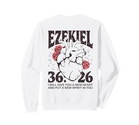 Ezechiele 36:26 Cuore Cristiano Bibbia Versi Rose Felpa