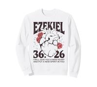 Ezechiele 36:26 Cuore Cristiano Bibbia Versi Rose Felpa