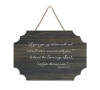 Ezekiel 16:8 Wall Art I Gave You My Solemn Oath And Entered Into A Covenant with You Declares The Hanging Cartello in legno stampato rustico da parete in legno targa poster ufficio nuova decorazione