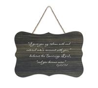 Ezekiel 16:8 Wall Art, I Gave You My Solemn Oath And Entered Into A Covenant with You, Declares The Rustic Wood Welcome Sign for Front Portch Door Classroom Coffee Club Targa in legno 15,2 x 25,4 cm