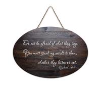 Ezekiel 2:6 7 Wall Art Do Not Be Afraid of What They Say You Must Speak My Words to Them Whether Hanging Print Wood Signs Rustic Wooden Wall Art Signs Poster Office New Home Decor 6x10