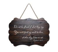 Ezekiel 2:6 7 Wall Art, Do Not Be Afraid of What They Say, You Must Speak My Words to Them, Whether Wood Sign 6x10 Bibbia Wall Art Targhe in legno per porta d'ingresso, soggiorno, cucina Decor