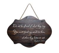 Ezekiel 2:6 7 Wall Art, Do Not Be Afraid of What They Say, You Must Speak My Words to Them, Whether Wood Sign 6x10 Bibbia Wall Art Targhe in legno per porta d'ingresso, soggiorno, cucina Decor