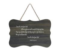 Ezekiel 20:19 20 I Am The Lord Your God, Follow My Decrees And Be Careful to Keep My Laws, cartello di benvenuto in legno rustico, per portico anteriore, porta, parete, scuola, aula caffè, club