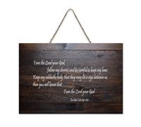 Ezekiel 20:19 20 I Am The Lord Your God, Follow My Decrees And Be Careful to Keep My Laws Cartello in legno 15,2 x 25,4 cm Bibbia Wall Art Targhe in legno per porta d'ingresso, soggiorno, cucina
