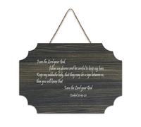 Ezekiel 20:19 20 I Am The Lord Your God, Follow My Decrees And Be Careful to Keep My Laws Cartello in legno 15,2 x 25,4 cm Bibbia Wall Art Targhe in legno per porta d'ingresso, soggiorno, cucina