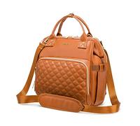 Ezgnuk Piccola borsa per pannolini, mini zaino per bambini, borsa da lavoro impermeabile multifunzione da viaggio., Marrone