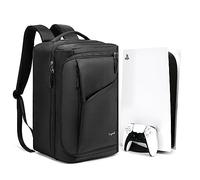 Ezgnuk Zaino da gioco per console PS5 Slim, custodia protettiva da viaggio per PlayStation 5 Slim, laptop, cuffie, dischi di gioco e accessori, grande capacità
