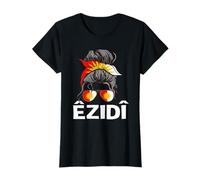 Ezidi Girl Disordinato Capelli Chignon Yezidi Identità Yazidi Donna Maglietta