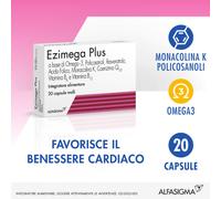 Ezimega Plus - Integratore alimentare per il benessere cardiovascolare - 20 capsule molli
