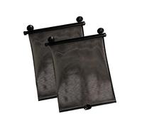 Ezimoov - Parasole per auto per bambini - Set di 2 - Finestra posteriore laterale per auto con ventose o clip sul finestrino - avvolgimento facile a una mano - Confezione riciclata