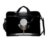 EZIOLY Borsa messenger a tracolla con pallina da golf con mazza sotto i riflettori, per computer portatile da 13" a 14", Multicolore, 11*15in