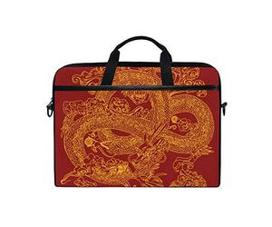 Ezioly Chinese Dragon Eats sushi laptop messenger bag custodia tracolla per 35,6 cm a 39,1 cm di