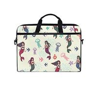 Ezioly sirene Anchor Starfish Jellyfish laptop messenger bag custodia tracolla per 35,6 cm a 39,1 cm di