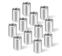 Ezitruz 15 inserti filettati M4 su M6, manicotto filettato da 12 mm, adattatore filettato, jack argentato, dado di avvitamento in acciaio inox per automobili meccaniche