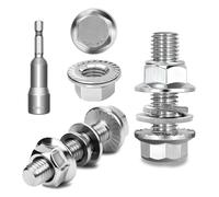Ezitruz 15 pezzi M6 x 30 mm Viti esagonali Set di viti in acciaio inox A2 70 completamente filettate esagonali esterne dadi fianco rondelle chiave a tazza