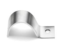 Ezitruz 20 Pezzi Collari per Tubi, 30mm Cavallotti per Tubi Tondi, 304 Acciaio Inox Fermo Tubo, Singolo a U Morsetti Tubi Per il Fissaggio di Cavi, Fili e Tubi