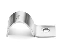 Ezitruz 35 Pezzi Collari per Tubi, 12mm Cavallotti per Tubi Tondi, 304 Acciaio Inox Fermo Tubo, Singolo a U Morsetti Tubi Per il Fissaggio di Cavi, Fili e Tubi