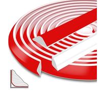 Ezitruz Modanature Decorative Autoadesive 9x12 mm, Modanature Flessibili per Soffitti Autoadesive 5,5 M TPE Triangolare Bianca Morbida per Battiscopa Angolare Piano Lavoro Cucina Soffitto Parete