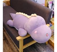 EZLAM 60-120 cm Simpatico Dinosauro Cuscino Ragazzo Modello Bambola Lungo Peluche Ragdoll Bambola Ragazza Che Dorme sul Letto con Le Gambe 120 cm Simpatico Dinosauro Viola