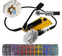 EZLUIYLDH Pinza crimpatrice per Tubi Idraulici, Kit crimpatrice per Tubi AC (a Pedale/Manuale), Strumenti per la Riparazione dell'Aria condizionata, con 7 matrici (a Pedale)