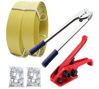 EZLUIYLDH Reggia in polietilene da 1/2 Pollice x 660 Piedi, 100 sigilli a Scatto, Strumenti di sigillatura tenditori, Kit di reggiatura per Pallet Havey Duty