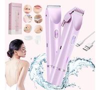 Ezme Pro Smooth Shaver, The Trimmie 2.0 By Ezme,2025 New Ezme Shaver for Women, 2 In 1 Electric Shaver Razors, Dual Head Shaver Women, Waterproof Wet & Dry Use for Armpit Legs Face Hairs (Purple)