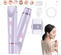 Ezme Razor, The Trimmie 2.0 by Ezme, Ezme Electric Shaver, SilkyGlow Razor, Silkyglow The Ultimate 2-in-1 Body Shaver, 2- in-1 Electric Shaver Razors for Women - Waterproof Wet & Dry (Purple)