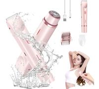 Ezme Razor, The Trimmie 2.0 By Ezme, Silky Glow Razor, Ezme Razor for Bikini, 2 In 1 Ezme Razor for Women, Waterproof Wet & Dry Use for Bikini Area, Underarms, Legs, Arms (Rosa)