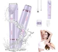 Ezme Razor, The Trimmie 2.0 By Ezme, Silky Glow Razor, Ezme Razor for Bikini, 2 In 1 Ezme Razor for Women, Waterproof Wet & Dry Use for Bikini Area, Underarms, Legs, Arms (Viola)