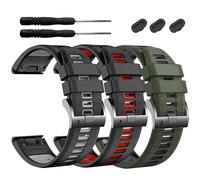 EZMVZKU Cinturino di ricambio Quickfit in silicone da 22 mm per Fenix 7, 6, 5, 7, Pro, 6, Pro, 5 Plus, per Garmin Forerunner 965 955/Approach S70, 47 mm, DC-3pack1