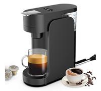 Eznaobo Caffettiere per capsule, K-Mini Caffettiera a cialde K-Cup monouso, 3 misure di infusione, pulsante forte, serbatoio rimovibile da 350 ml, Caffettiera espresso molto per caffè in polvere