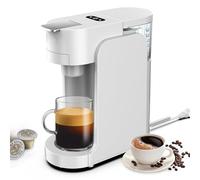 Eznaobo Caffettiere per capsule, K-Mini Caffettiera a cialde K-Cup monouso, 3 misure di infusione, pulsante forte, serbatoio rimovibile da 350 ml, Caffettiera espresso molto per caffè in polvere