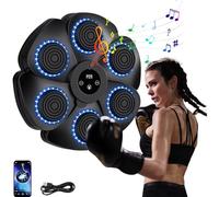 Eznaobo Macchina da boxe musicale, 2024, nuova macchina da boxe Bluetooth da parete con guantoni da boxe, 9 modalità di velocità e modalità di conteggio, macchina da boxe musicale per adulti e bambini
