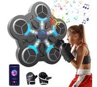 Eznaobo Macchina da boxe musicale con guantoni da boxe, Bluetooth Smart Music Boxing Machine con 3 velocità e luce, macchina da boxe da parete, per bambini e adulti (B)