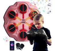 Eznaobo Macchina da boxe musicale, da parete, con guantoni da boxe, 3 velocità e luce LED, Bluetooth Smart Music Boxing Machine, macchina da boxe per bambini e adulti (D)