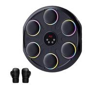 Eznaobo Macchina da boxe musicale intelligente, per bambini e adulti, 12 velocità e conteggio intelligente, da parete, con guantoni da boxe, regalo per ragazzi (guanti adulti)