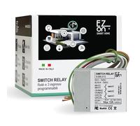 Ezon Smart Home - Switch Relay Smart - Controllo Avanzato Fino a 3 Ingressi, Relè intelligente Programmabile Senza WiFi, 1 canale 10A contatti puliti, Compatibile con App e Assistenti Vocali