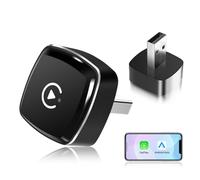 EZoneTronics Adattatore CarPlay 2026 Upgraded 2 in 1, supporta CarPlay Android Auto, Bluetooth 5.0, connessione wireless Plug & Play, compatibile con iOS 10+/Android11+