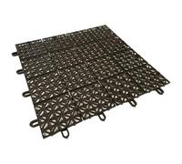 Ezooza MultiFlex - 11 Piastrelle Drenanti Flessibili per Esterni (1 m²), 30x30 cm, Plastica Riciclata, Colore: Marrone