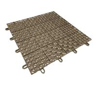 Ezooza MultiFlex - 22 Piastrelle Drenanti Flessibili per Esterni (2 m²), 30x30 cm, Plastica Riciclata, Colore: Beige