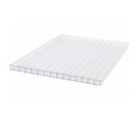 EZOOZA Policarbonato Alveolare 25 mm 100x98 cm Trasparente 4 Pezzi
