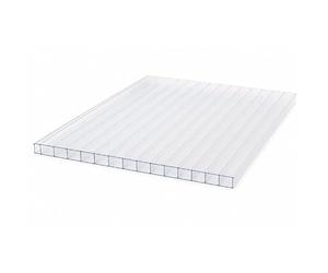 EZOOZA Policarbonato Alveolare 6 mm 100x98 cm Trasparente 4 Pezzi