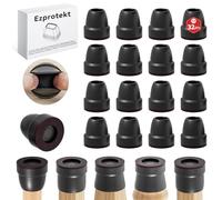 Ezprotekt Nero Protezioni per pavimenti in silicone per gambe di sedie 21-25 mm, 32 pezzi da 0,8-1" Protezioni per pavimenti per mobili, protezioni per pavimenti per gambe di tavoli per pavimenti