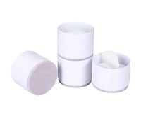 Ezprotekt Rialzi per Letto Rialzi per Mobili Resistenti per Divano, Tavolo, Divano, Altezza di Sollevamento di 1,2 Pollici,Solido Acciaio Che Offre Un Forte Supporto, Set di 4, Rotondo Bianca