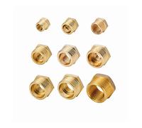 ezqnirk Adattatore in Ottone da 1 PCS Che Si Adatta a BSP riducendo Il connettore Maschio a cespuglio esagono a Femmina,3/8F to 3/4M